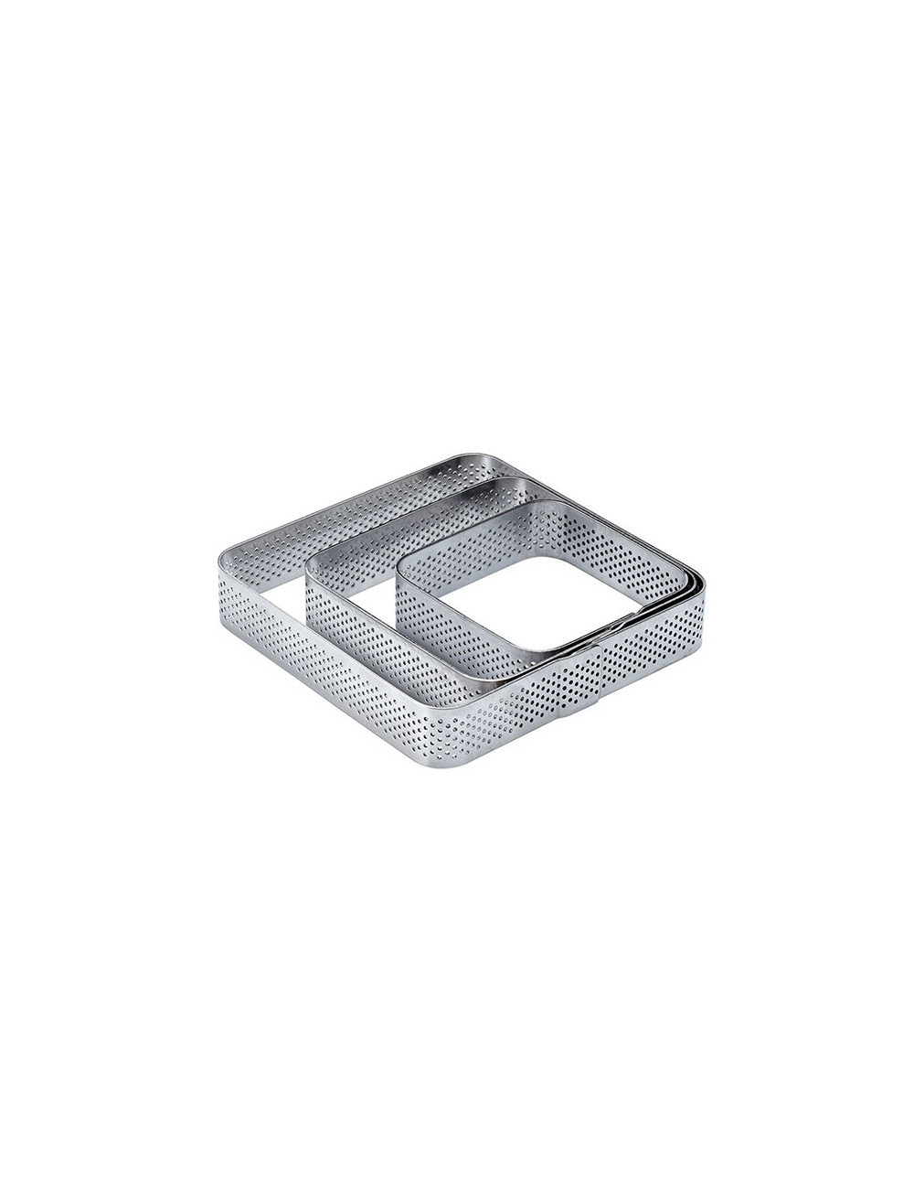 Decora Forme Cœur En Acier Inoxydable Micro-Perforé 18x16x3,5 Cm - Cuisson Parfaite